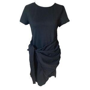 NWT Rumor Black Front Tie Bodycon Mini Dress Size 8